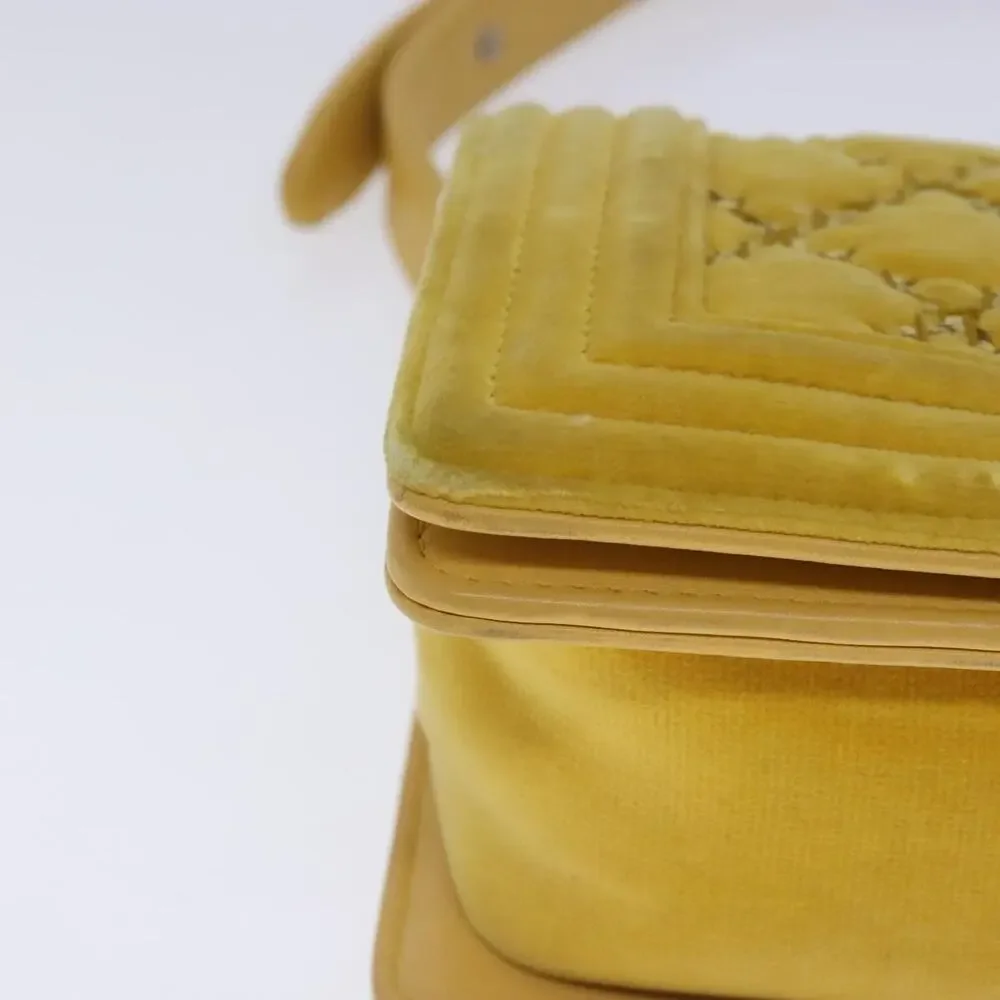 Chanel Matelasse 20 Chain Boy Shoulder Bag Yellow